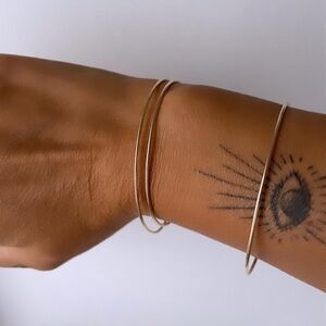 14k Solid Gold Bangle